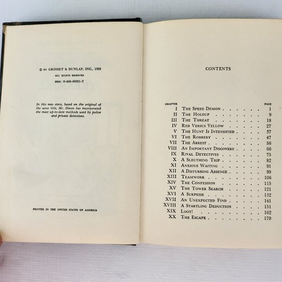 The Tower Treasure Hardy Boys Mystery Series Book HB # 1 Franklin Dixon 1959 VTG - Picture 6 of 16